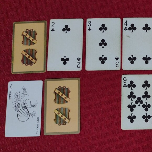 Vintage Stancraft Coat of Arms Playing Cards and Plastic Glitter Case - Picture 9 of 16